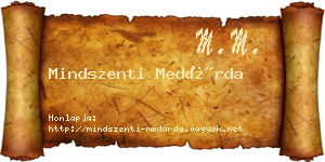 Mindszenti Medárda névjegykártya